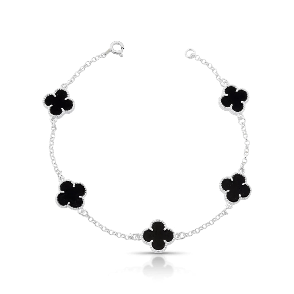 Pulseira Lucky Black Trevo