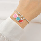 Berloque Coração Resinado de Prata