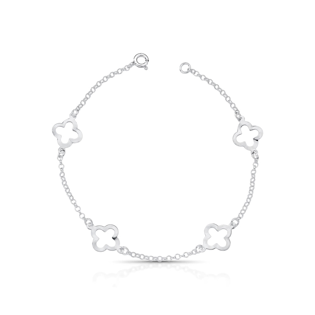 Pulseira trevo vazado