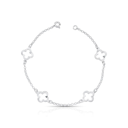Pulseira trevo vazado