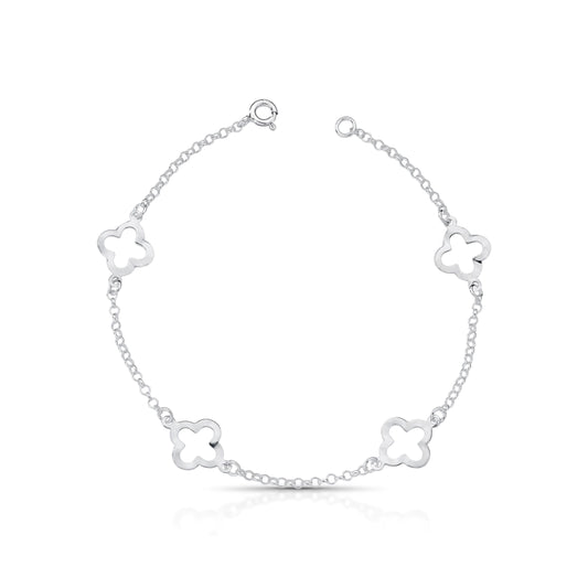 Pulseira trevo vazado