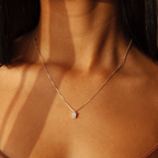 Colar Oval Cristal de Prata