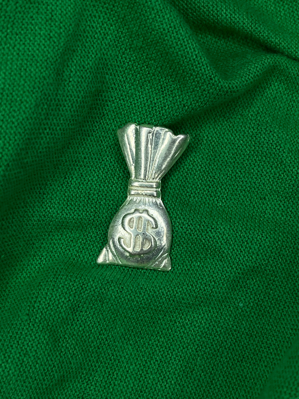 Pingente Saco de Dinheiro em Prata 925 - Tamanho Pequeno