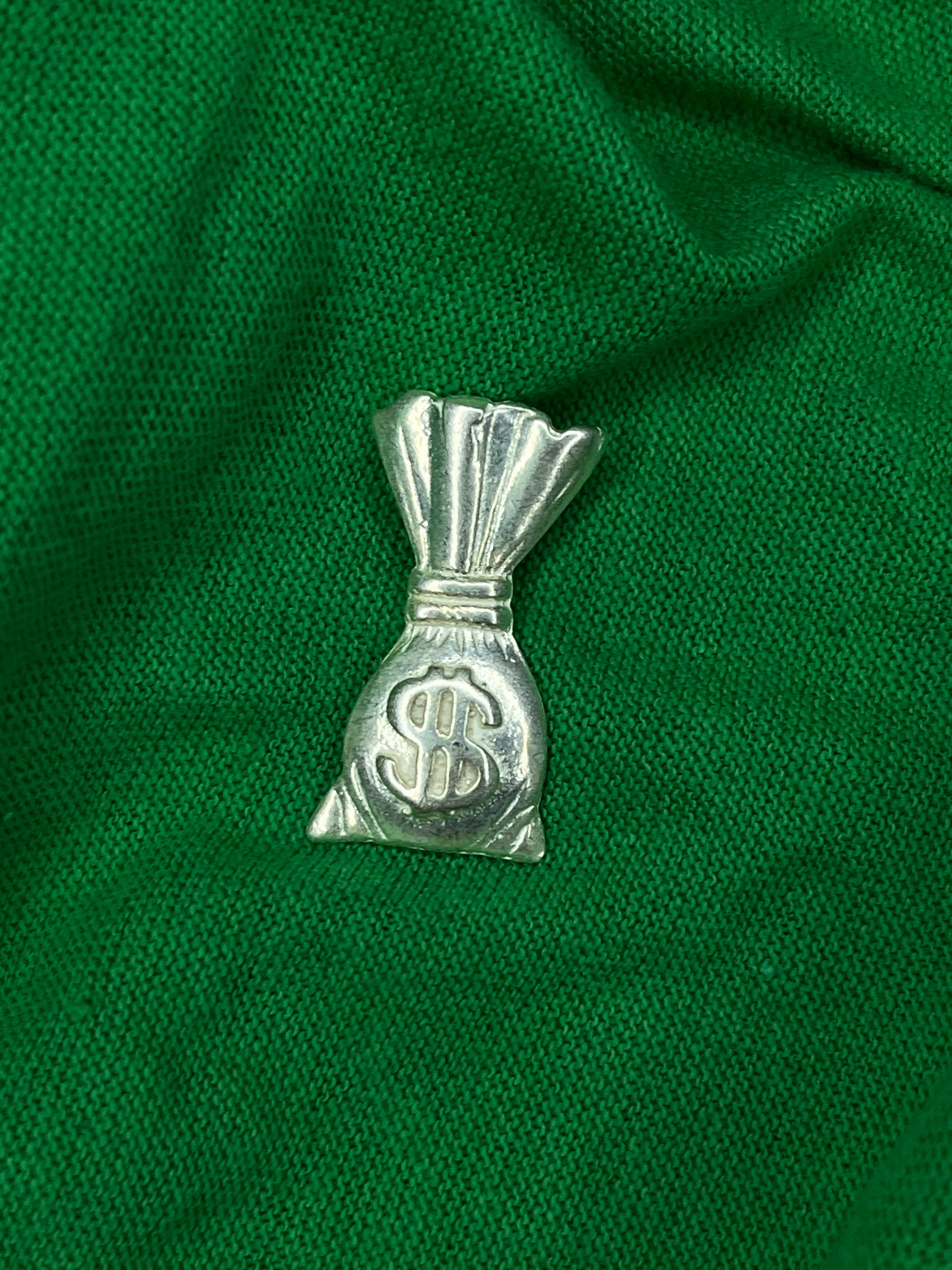 Pingente Saco de Dinheiro em Prata 925 - Tamanho Pequeno