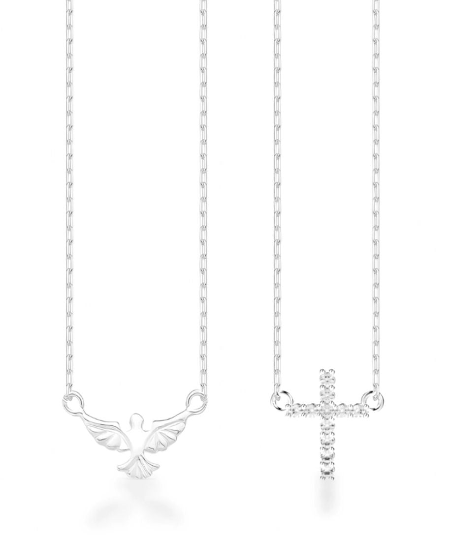 Escapulário Divino Espírito Santo em Prata 925